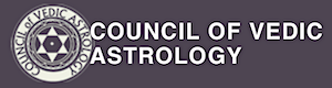 Council of Vedic Astrology logo in maroon